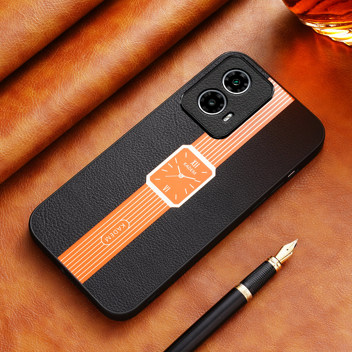 KADEM For Motorola Moto G34 5G Case Impact Resistant PU+TPU+Acrylic Phone Cover KADEM For Motorola Moto G34 5G Case Impact Resistant PU+TPU+Acrylic Phone Cover